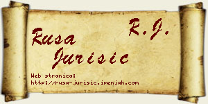 Rusa Jurišić vizit kartica